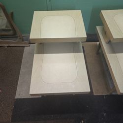 1960 Blonde Formica End Tables