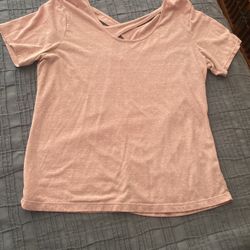 Crisscross Open Back T-shirt, No Tags, Fits Like a Large