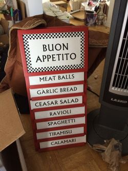 Italian Food Menu Sign