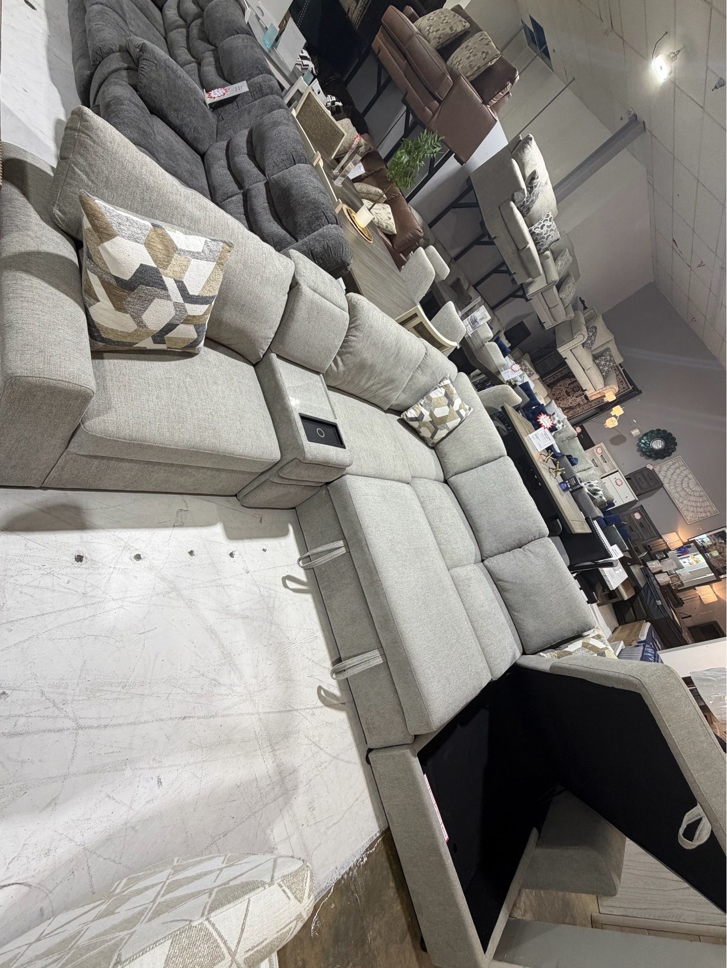 Grey Pop Up Sleeper Sectional