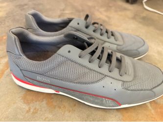Men’s boss shoes grey/red