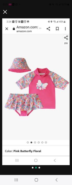 Toddler girl 3 piece bathing suit