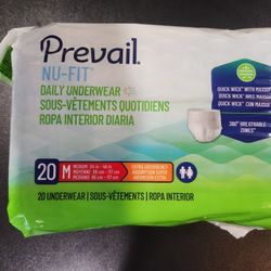 Prevail Daily Underwear M, 20 count
