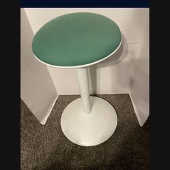 $5 SALE "MINT GREEN" BUTTON STOOL,  14" X 25"