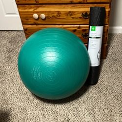 Yoga Ball And Mat
