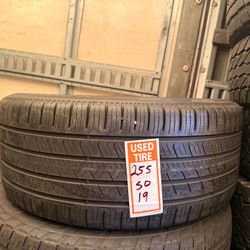 255/50/19 one tire used good condition