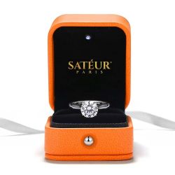 Round Cut 2 Carat Size 9 Moissanite platinum finished rings 90% off retail