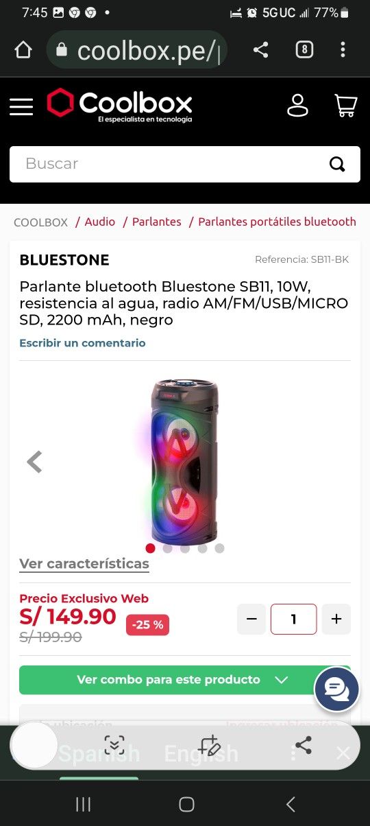 Bluestone Sb11 Bk Blue Tooth Speaker