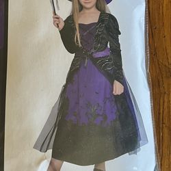 New girls witch costume Halloween size large approx ages 10-12