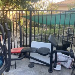 Bench Press Without  Bar and  Tall Punching Bag And Stand 