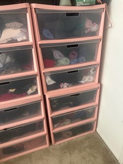 Pink Storage containers