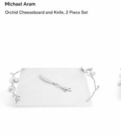 Michael Aram Orchid Cheeseboard and Knife, 2 Piece Set