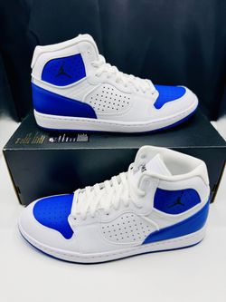 Nike Jordan Access Jumpman Shoes White Game Royal AR3762-104 Size 10.5 & 12