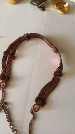 Copper necklace choker