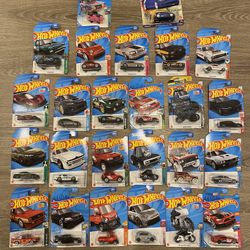 (24) Hot Wheels Cars / Trucks New In Blister Packs