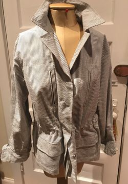 Black Label Giorgio Armani seersucker stripe jacket