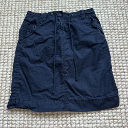 J Crew 0 Petite Navy Skirt 