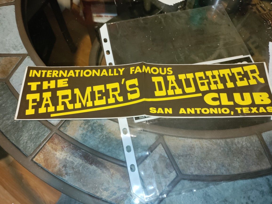 I Internationaly  Famous The Famers Daughter Club Bumper Sticker 