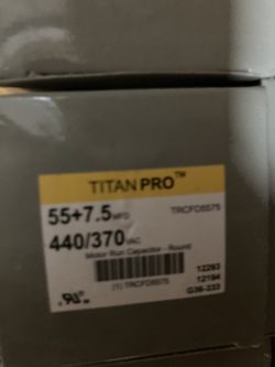 New Titan Pro Run Capacitor 55+7.5 Mfd  440/37