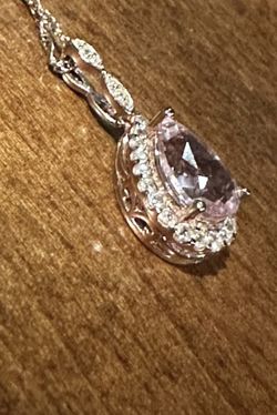 Pink Sapphire 14k Gold Necklace