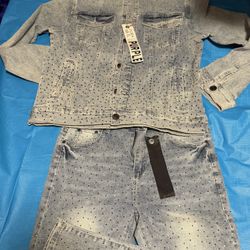 Purple And Alive Jeans Suit