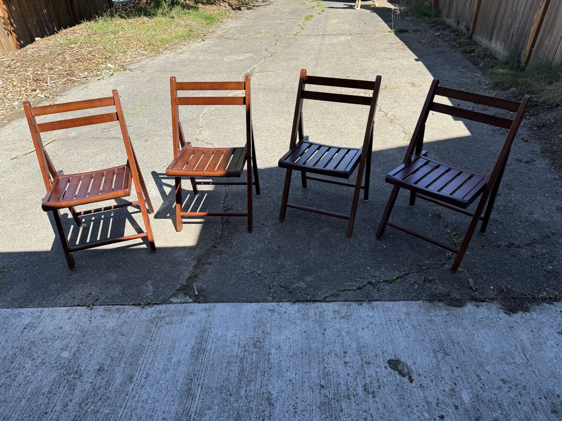 4 World Market Wooden Folding Chairs
