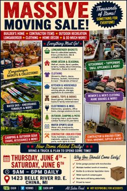 Moving sale
