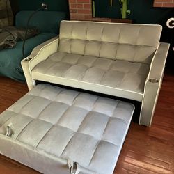 3-in-1 Convertible Futon Sofa Bed, Loveseat Sleeper