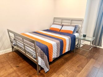 Queen Bed And Night Stand - Crate and Barrel