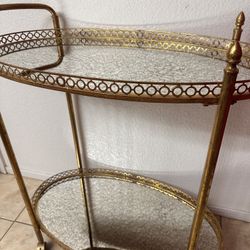 Mirrored Shelf Bar Cart