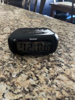 Sharp Digital Battery Operated Alarm Clock with Snooze/Light