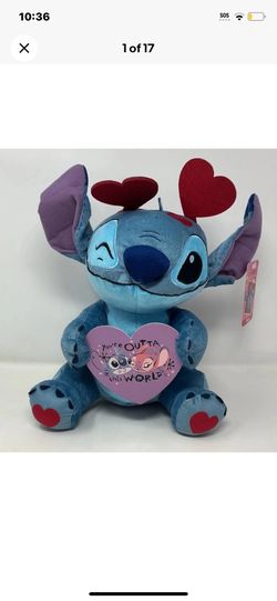Disney Stitch Valentine Large Plush Stitch, 13-inch Stuffed