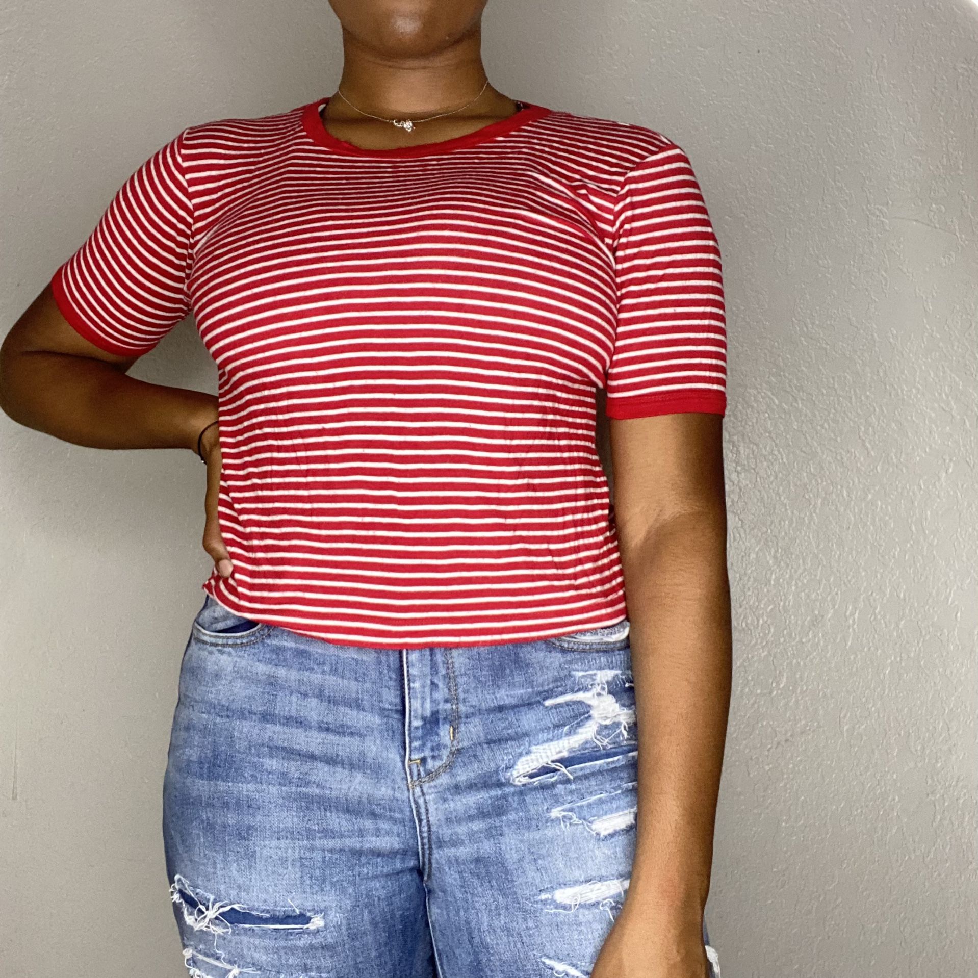 Red and White Striped Shirt