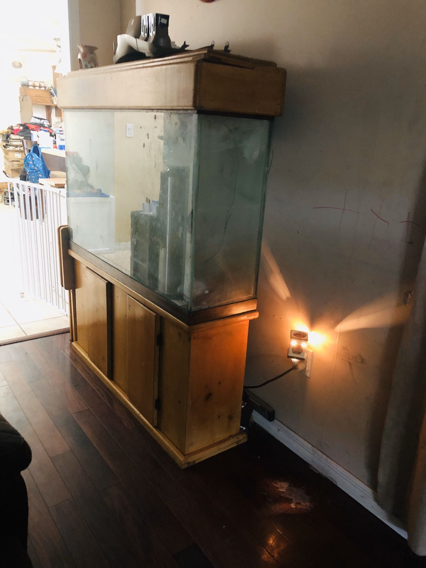 Huge fish tank with stand and lid wfdjnjc.com