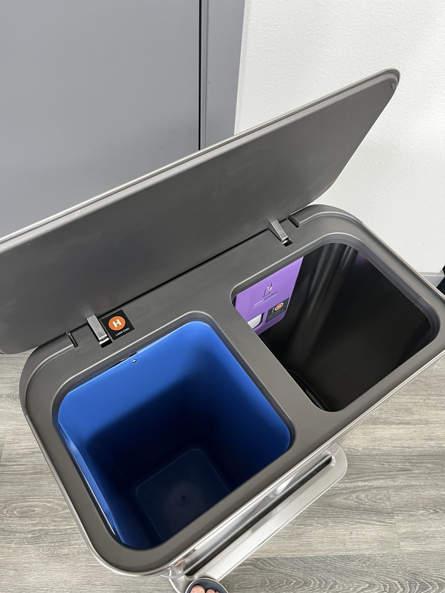 Simplehuman 58L Dual Compartment Trash Can