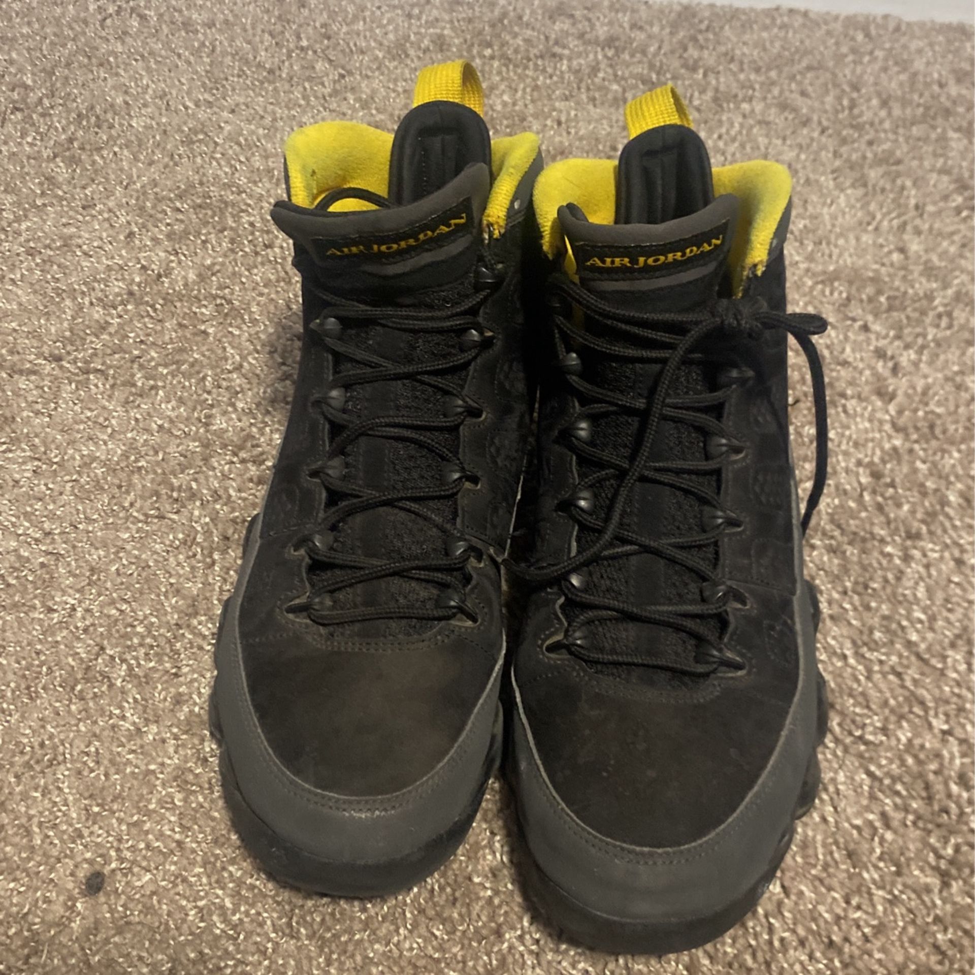 Jordan 9s Yellow And Black , No Box