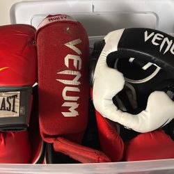 Sparring Gear, Boxing Gloves, Shin Guards Head Gear