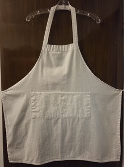 Classic Solid White Kitchen Apron