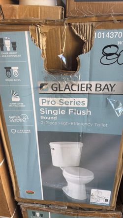glacier bay round toilet brand new