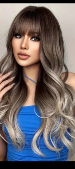 LOOK REAL... SYNTHETIC CAP WIGS OMBRE OR BROWN WIG NEW