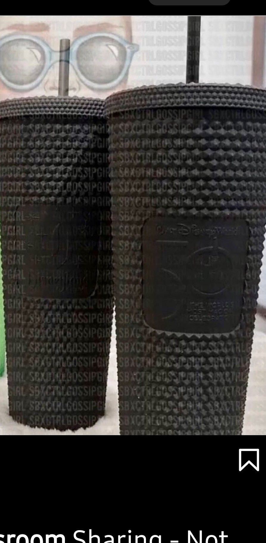 Starbucks WDW Matte Black Tumbler