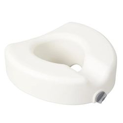 New Drive Medical 12014 Premium Raised Toilet Seat with Lock, Elongated Seat, White