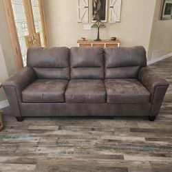 LIKE NEW Sofa And Loveseat Faux Leather Set