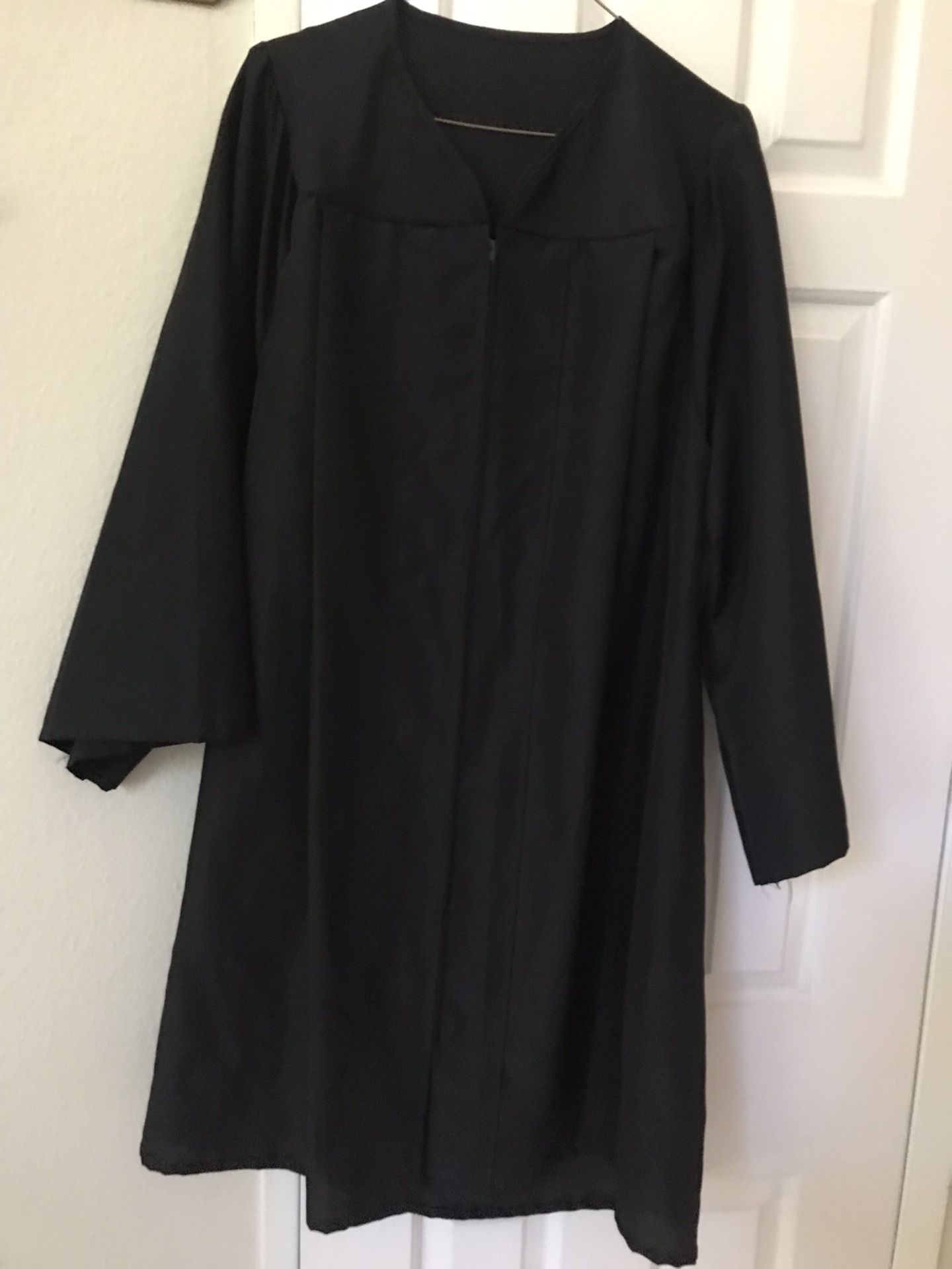 Black Matte Graduation Cap & Gown, 5’1”-5’3”