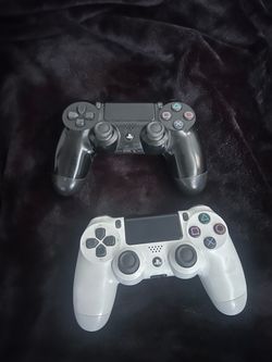 Black and White PS4 Controllers