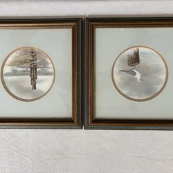 Elinor HILTY  Framed / Signed -Watercolor Painting