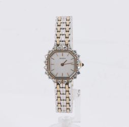 Vintage Rado Women's Quartz Watch Two Tone Rhinestone Bezel (FPP005654)