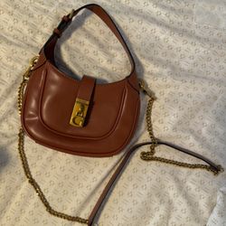 Guess Brown Leather Handbag Crossbody Bag