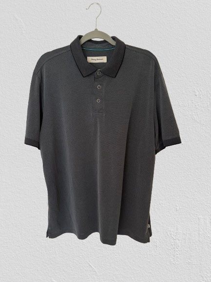 Tommy Bahama Men’s Polo Gray Short Sleeve Shirts, Sz XL/TG