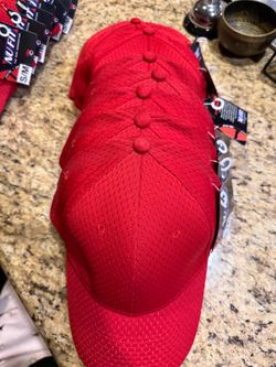 7 new NU FIT red mesh-style fitted baseball caps x/xl